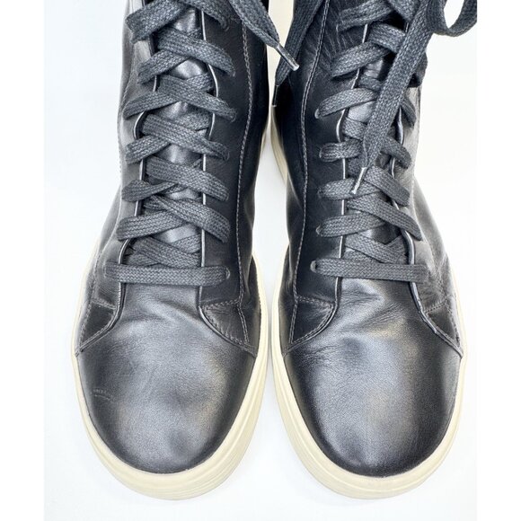 Rick Owens sneaker 42.5 Mastodon Black Leather Lace Up High Top - Picture 5 of 9